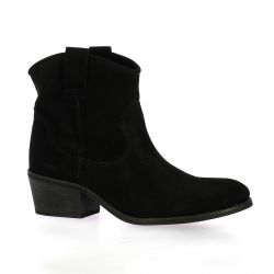 Exit Boots cuir velours noir