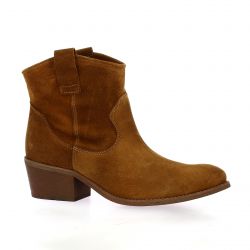 Exit Boots cuir velours cognac