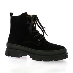 Exit Boots cuir velours noir