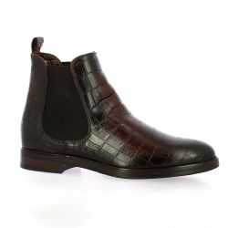 Exit Boots cuir croco marron