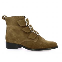 Impact Boots cuir velours kaki