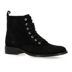 Impact Boots cuir velours noir