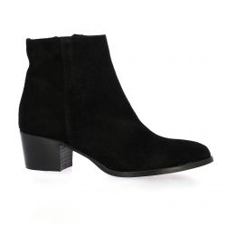 Pao Boots cuir velours noir