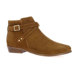 Impact Boots cuir velours cognac