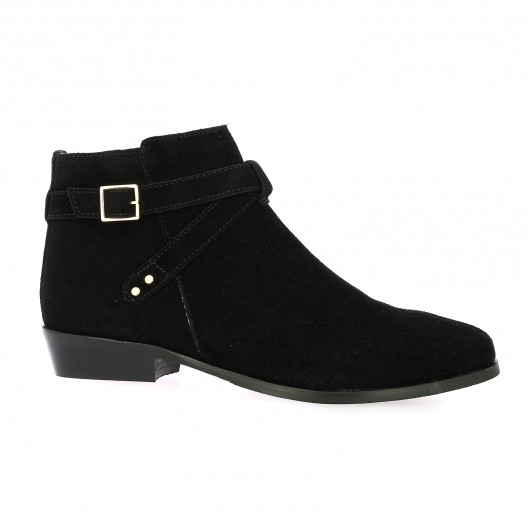 Impact Boots cuir velours noir