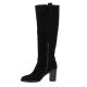 Pao Bottes cuir velours noir