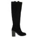 Pao Bottes cuir velours noir