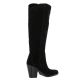 Pao Bottes cuir velours noir