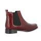 We do Boots cuir serpent bordeaux