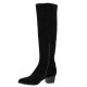 Elisir Bottes cuir velours noir