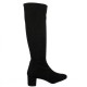 Pao Bottes cuir velours noir