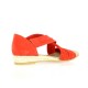 Exit Nu pieds cuir velours rouge