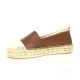 Exit Espadrille cuir cognac/or