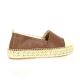 Exit Espadrille cuir cognac/or