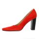 Vidi studio Escarpins cuir velours rouge