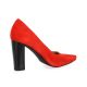 Vidi studio Escarpins cuir velours rouge