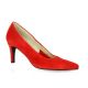 Vidi studio Escarpins cuir velours rouge