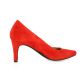 Vidi studio Escarpins cuir velours rouge