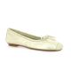 Reqins Ballerines cuir laminé platine