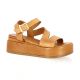 K.mary Nu pieds cuir cognac