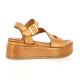 K.mary Nu pieds cuir cognac