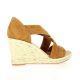 Exit Espadrille cuir velours cognac