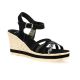 Exit Nu pieds cuir velours noir