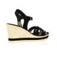 Exit Nu pieds cuir velours noir