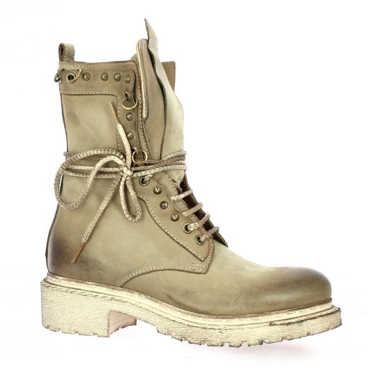 Metisse Boots cuir nubuck taupe