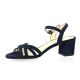 Vidi studio Nu pieds cuir velours marine