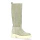 Pao Bottes cuir velours beige