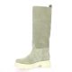 Pao Bottes cuir velours beige