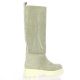 Pao Bottes cuir velours beige