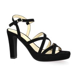 Vidi studio Nu pieds cuir velours noir