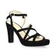 Vidi studio Nu pieds cuir velours noir