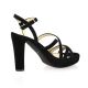 Vidi studio Nu pieds cuir velours noir