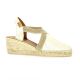 Toni pons Espadrille cuir platine