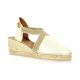 Toni pons Espadrille cuir platine