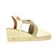 Toni pons Espadrille cuir platine