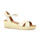 Pao Espadrille velours lamine beige
