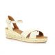 Pao Espadrille velours lamine beige