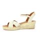 Pao Espadrille velours lamine beige