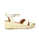 Pao Espadrille velours lamine beige