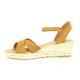 Pao Espadrille cuir velours whisky