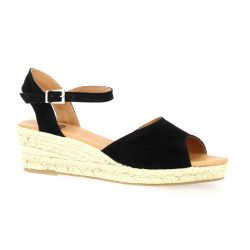 Pao Espadrille cuir velours noir