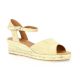 Pao Espadrille cuir velours camel