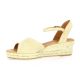 Pao Espadrille cuir velours camel