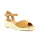 Pao Espadrille cuir velours whisky