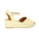 Pao Espadrille cuir velours camel