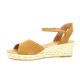 Pao Espadrille cuir velours whisky